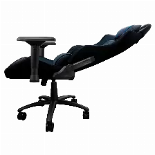 Silla Gamer Game Factor Cgc650 Bl, Descansa Brazos Ajustable, Reclinable, Cojin Lumbar, Azul